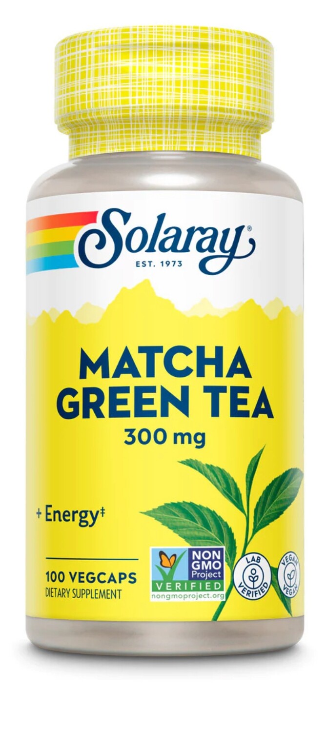 SOLARAY  Organic Matcha Green Tea 300 mg. 100 Veg. Caps.