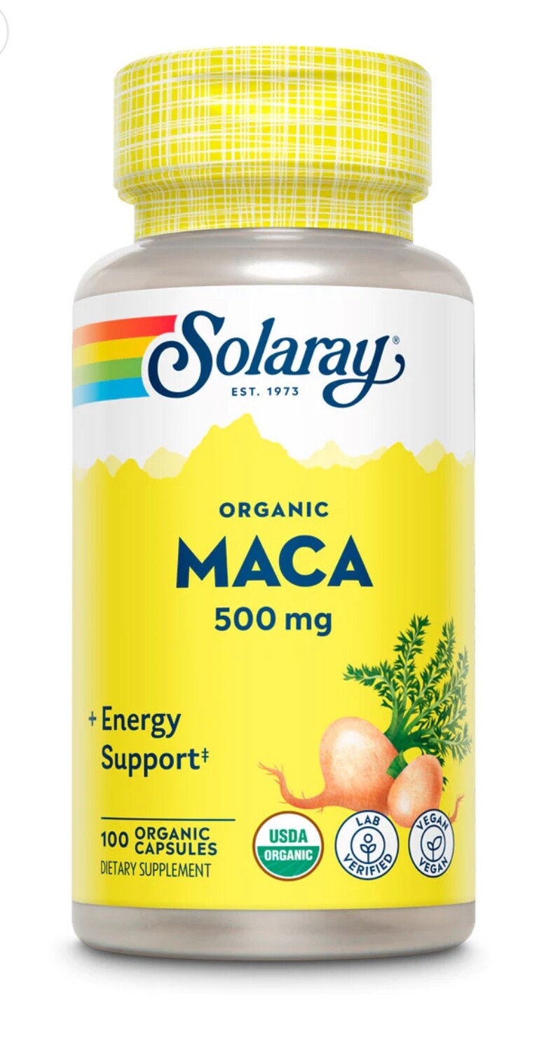 SOLARAY Org. Maca Root 500 mg. 100 Veg. Caps.