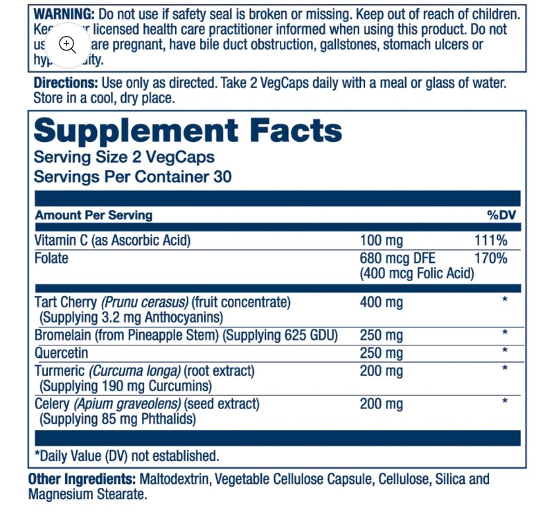 SOLARAY Total Cleanse Uric Acid 60 Veg. Caps.