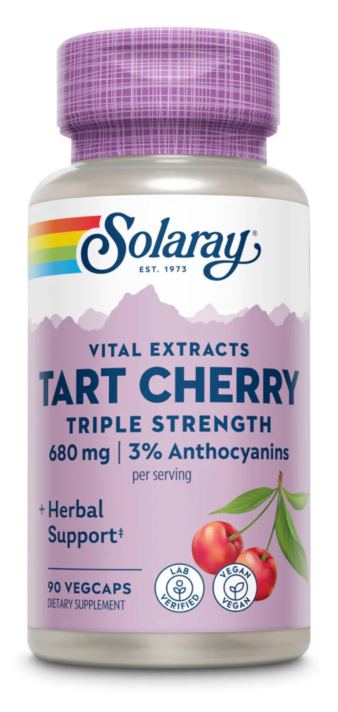 SOLARAY Triple Str. Tart Cherry 340 mg. 90 Veg. Caps.