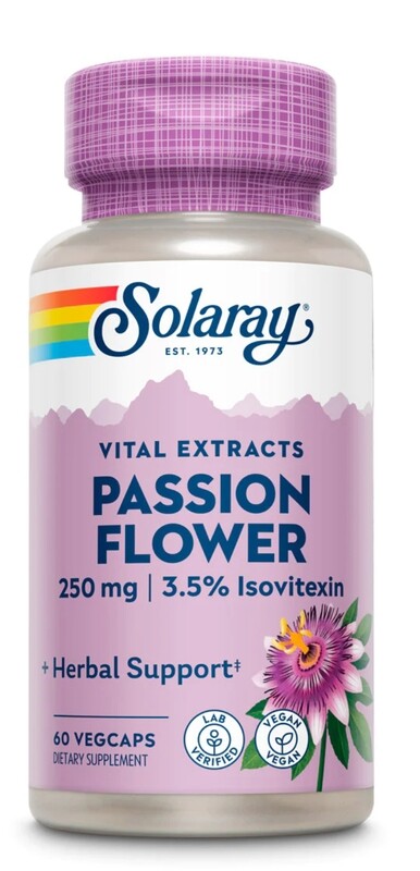 SOLARAY Passion Flower Aerial Extr.250 mg. 60 Veg. Caps.