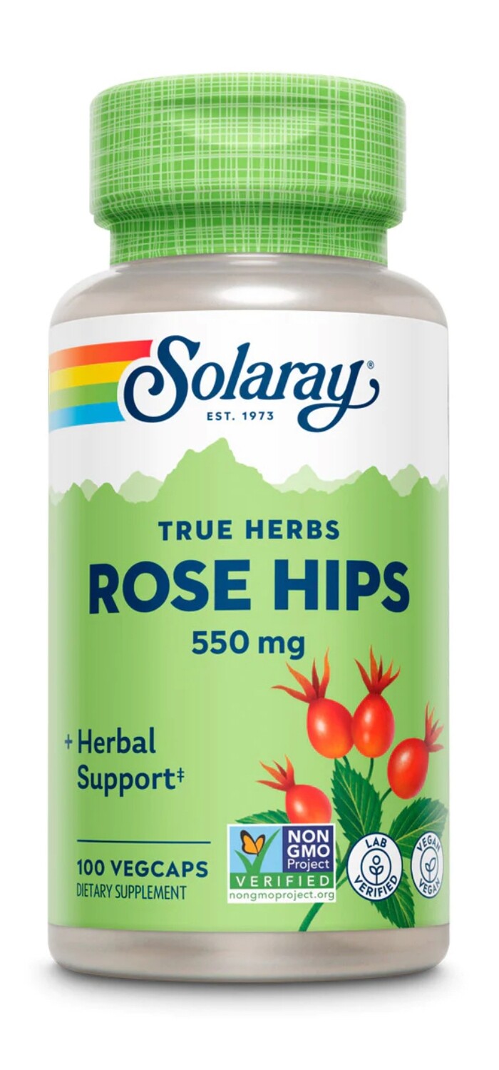 SOLARAY Rose Hips 550 mg. 100 Veg. Caps.