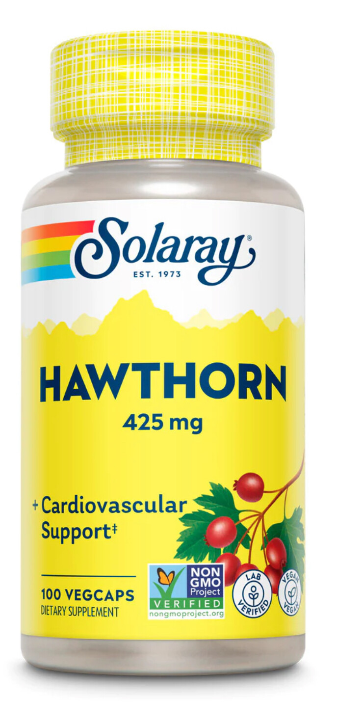 SOLARAY Hawthorn 425 mg. 100 Veg. Caps.
