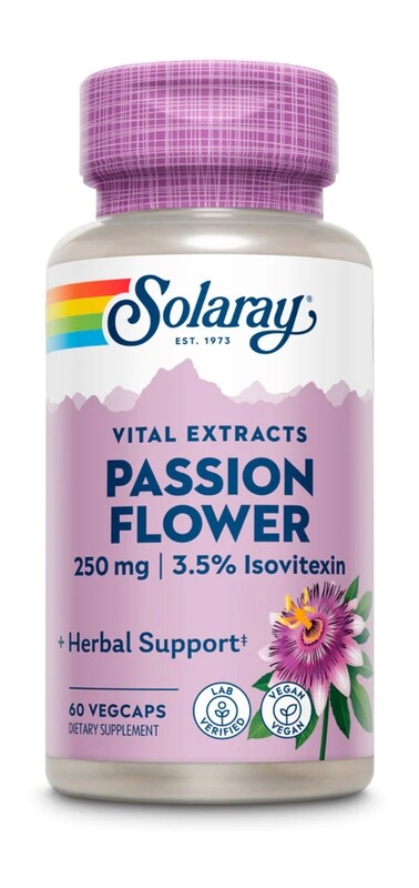 Solaray Passionflower Extract 250 mg 60 veg caps