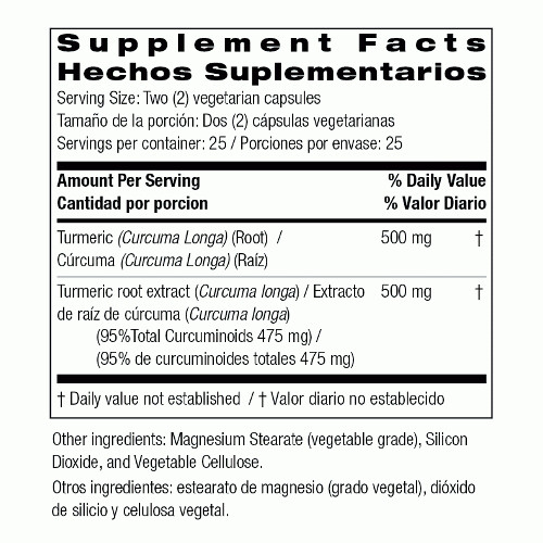 Bio Nutrition Turmeric Curcumin 50 veg caps