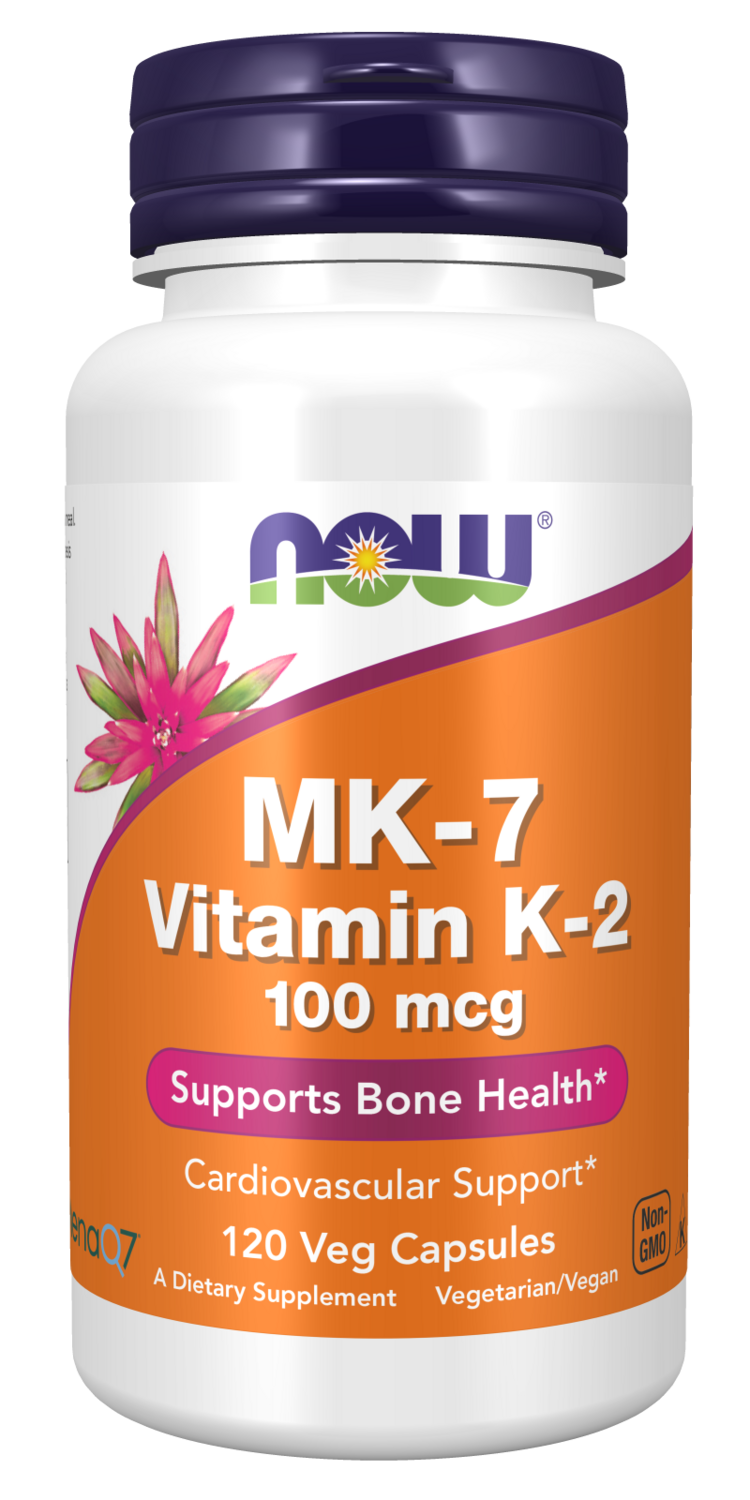 NOW MK-7 Vitamin K-2 100mcg - 120 veg capsules