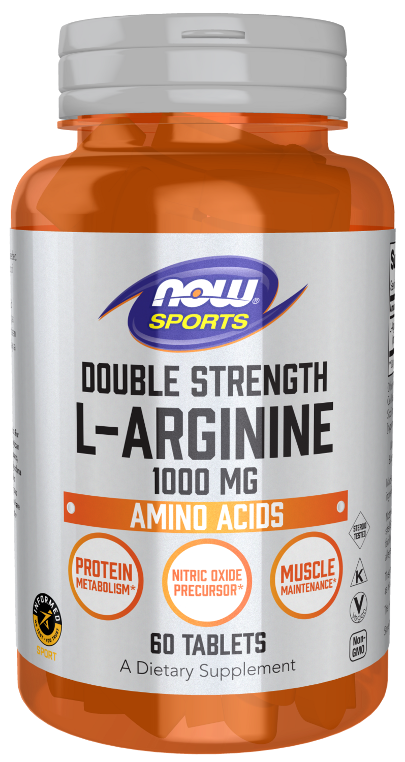 NOW Double Strength L-Arginine 1000mg - 60 tablets