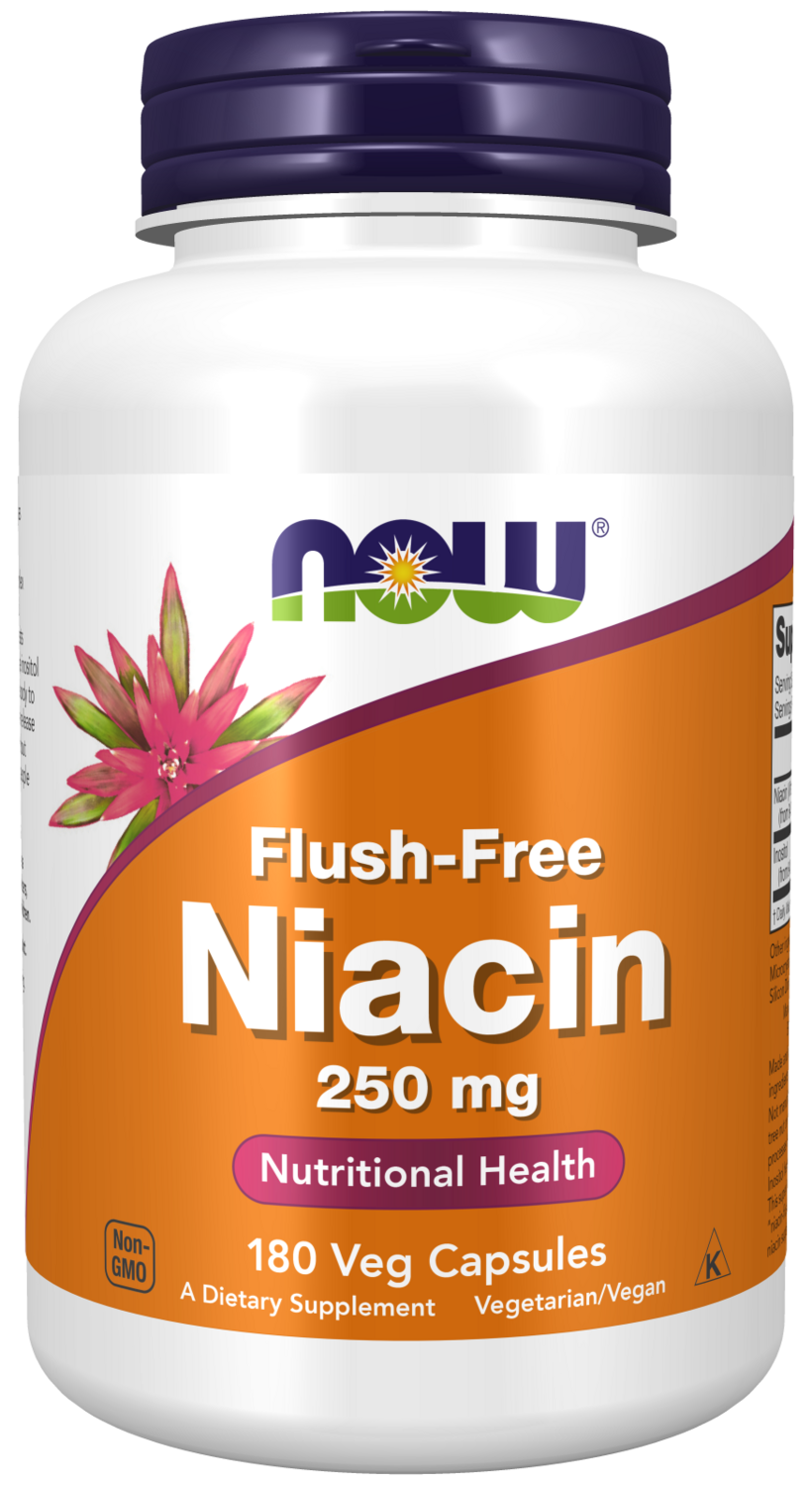 NOW Flush-Free Niacin 250 mg 180 Vcaps