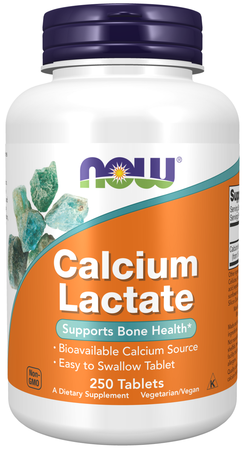 NOW Calcium Lactate - 250 tablets