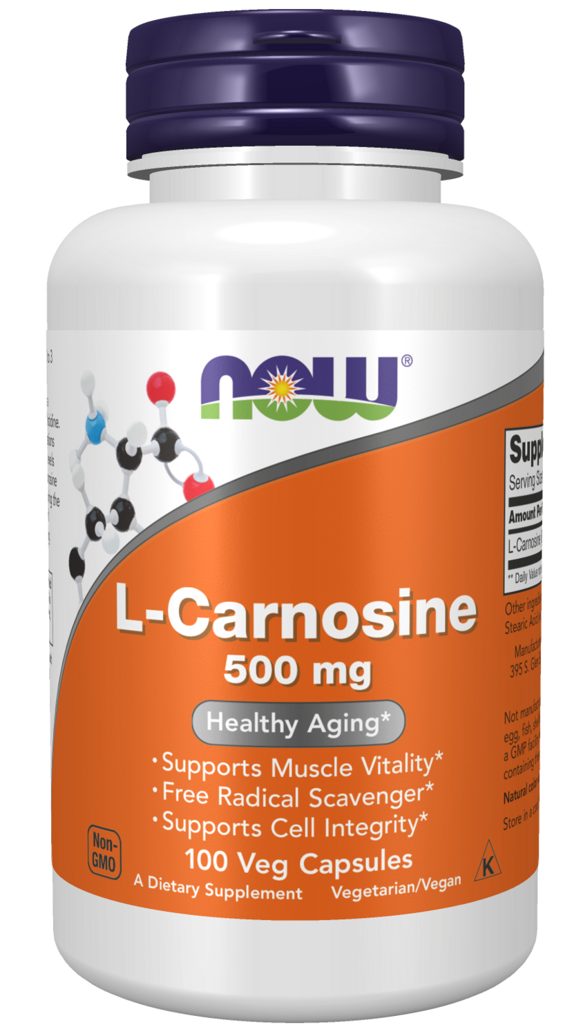 NOW L-Carnosine 500 mg. 100 Veg. Caps.