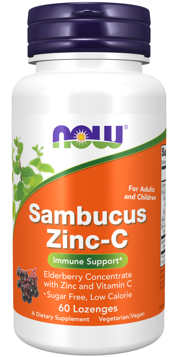NOW Sambucus Zinc-C 60 Lozenges