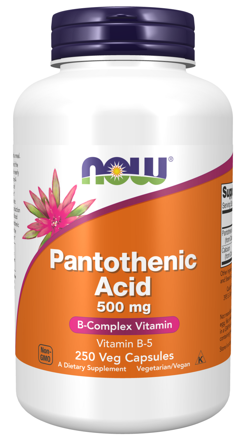 NOW Pantothenic Acid 500mg 250 veg caps