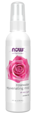 NOW Rosewater Rejuvenating Mist 4 fl oz