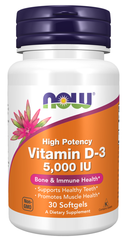 NOW Vitamin D-3 5000 IU - 30 soft gels