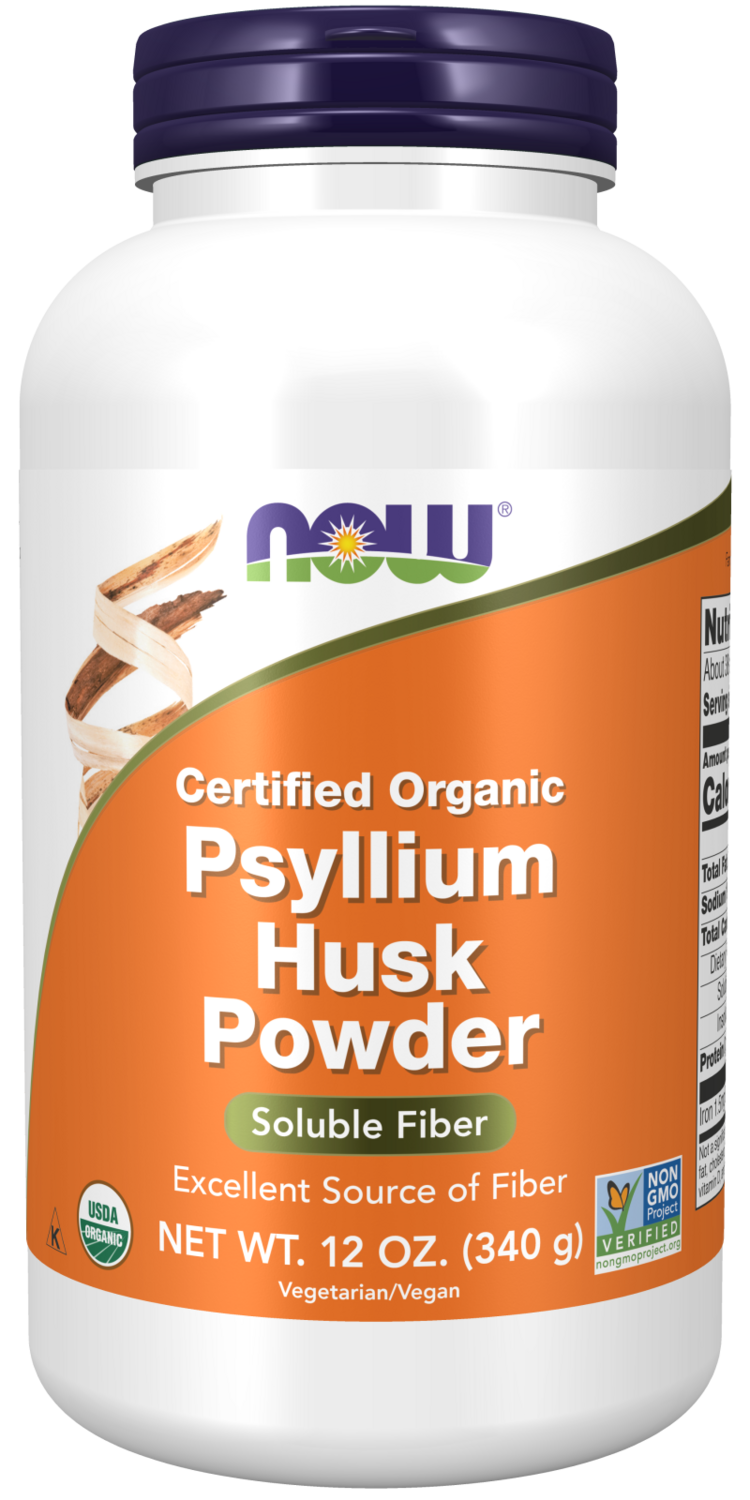 NOW. Organic Psyllium Husk Powder. 12oz