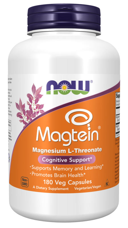 NOW Magtein Magnesium L- Threonate 180 vc