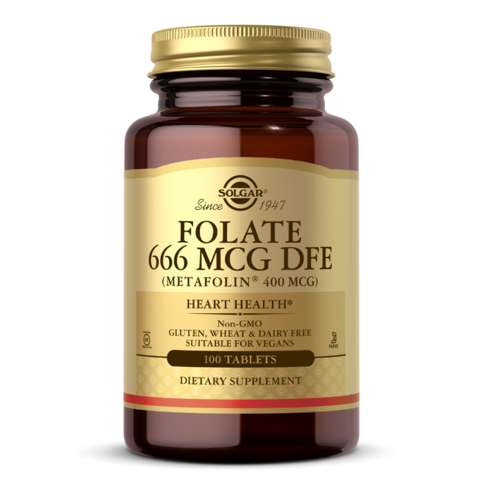 SOLGAR  Folate 666 Mcg. DFE 100 Tabs.