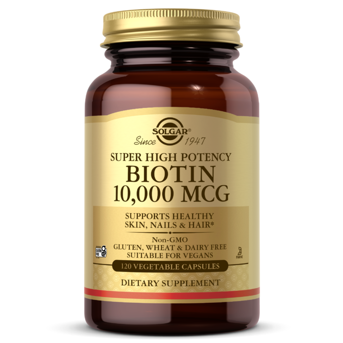 SOLGAR Biotin 10,000 mcg. 120 Veg. Caps.