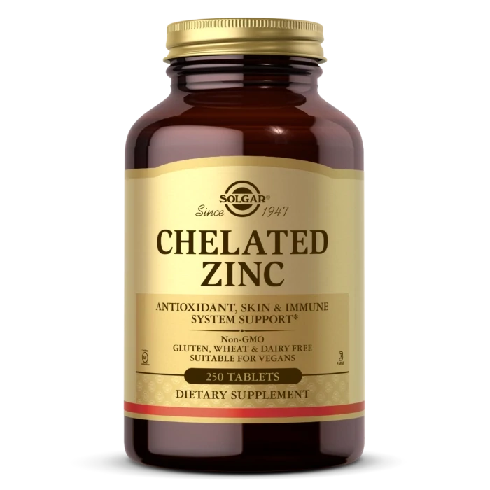 SOLGAR Chelated Zinc 22 mg. 250 Tabs.