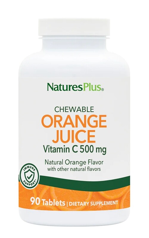 NATURES PLUS Orange Juice  Chew. Vit. C 500 mg. 90 Tabs.