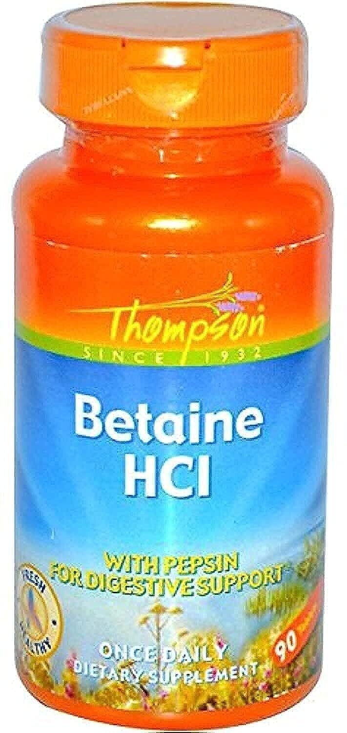 Thompson Betaine HCL w/Pepsin 90 Tablets