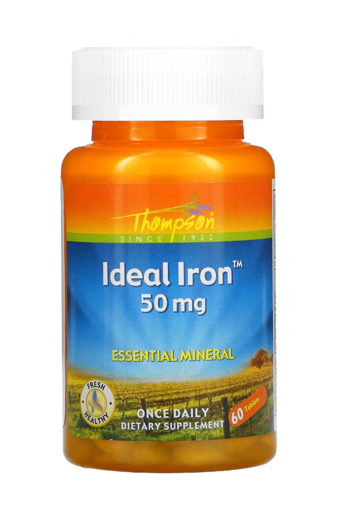 THOMPSON Ideal Iron 50 mg. 60 Tabs.