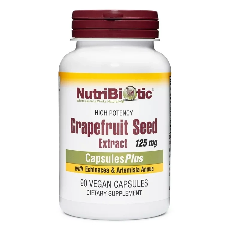 NUTRIBIOTICGrapefruit Seed Extract 125 mg. 90 Vegan Caps.