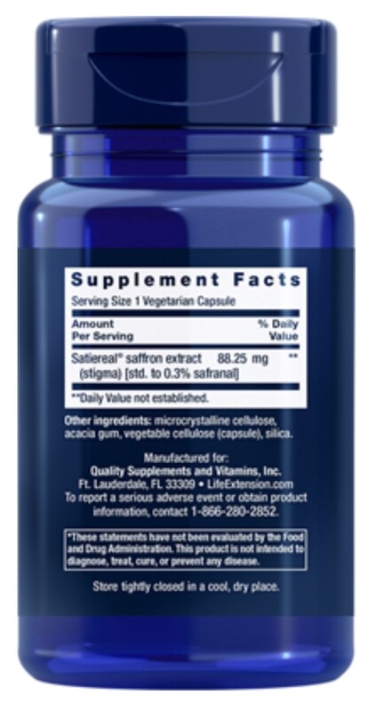 LIFE EXTENSION Saffron Capsules 60