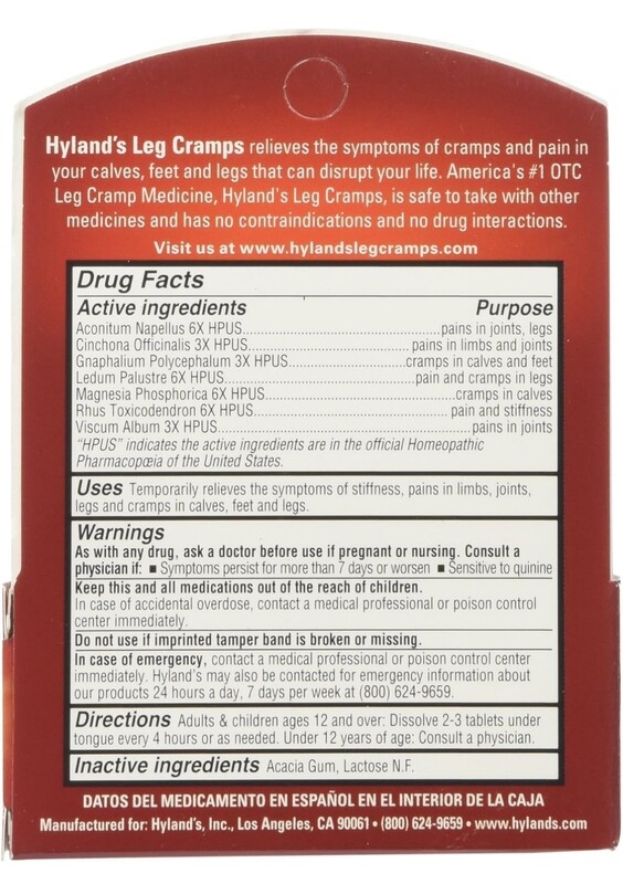 Hyland's Leg Cramps 50 quick dissolve tabs
