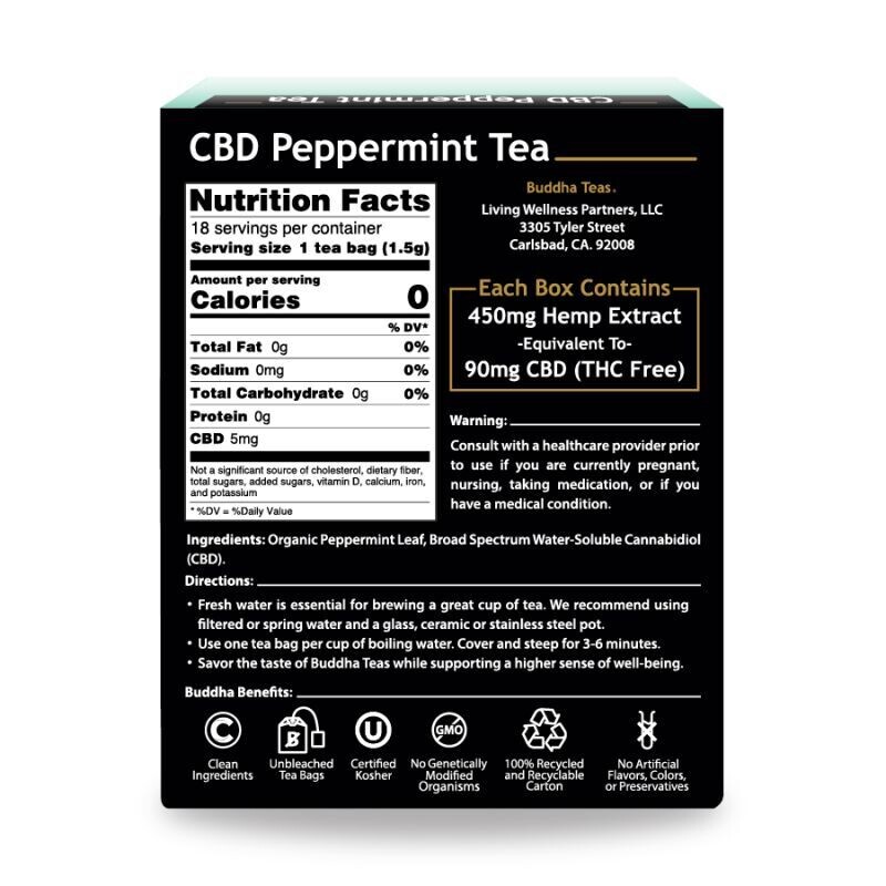 BUDDHA CBD Peppermint Tea 18 Bags