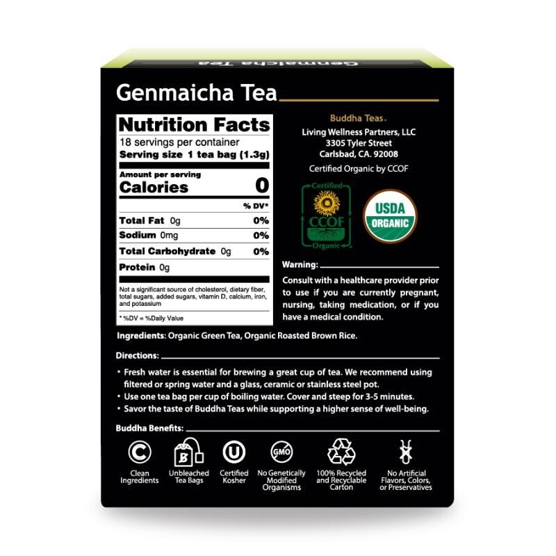 BUDDHA Genmaicha 18 Tea Bags