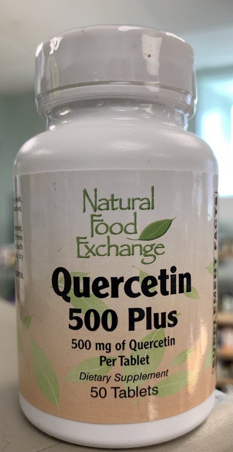 NATURAL FOOD EXCHANGE Quercetin 500 Plus 50 Tabs.