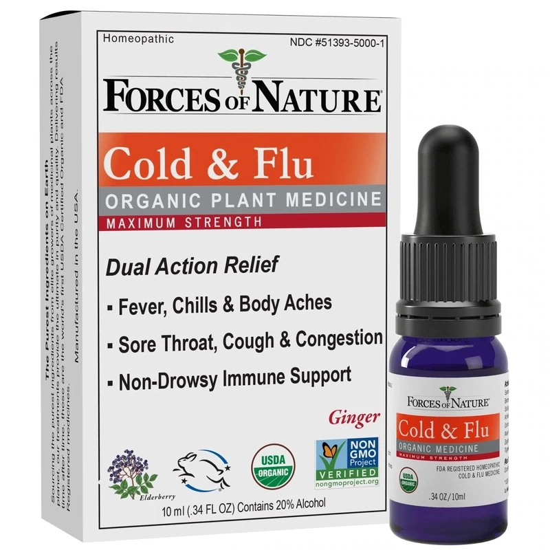 Forces Of Nature Cold &amp; Flu Organic Medicine .34 fl oz
