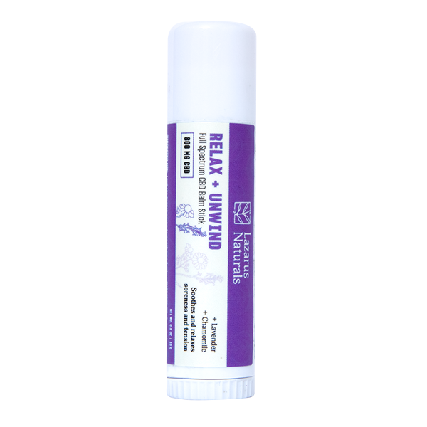 Lazrus Naturals CBD Balm Stick Relax &amp; Unwind - 800mg