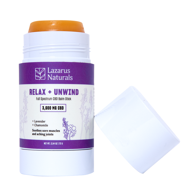Lazrus Naturals CBD Balm Stick Relax &amp; Unwind - 3600mg