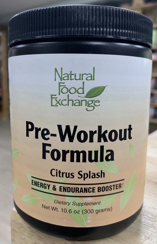 NATURAL FOOD EXCHANGE PRE-WORKOUT FORMULA 10.6 oz. Citrus Splash