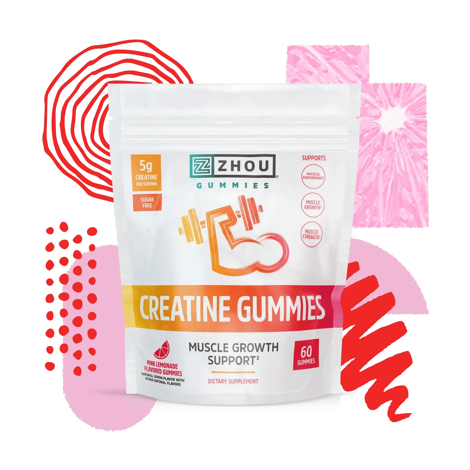 Zhou Creatine Gummies 60ct