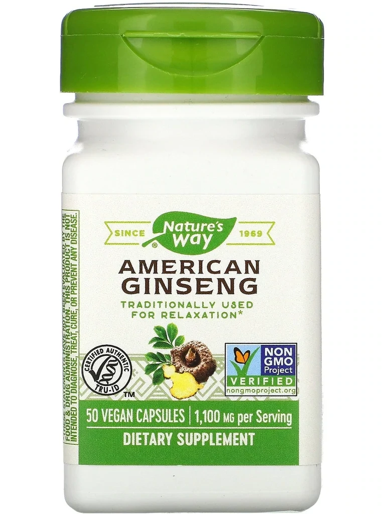 Nature&#39;s Way American Ginseng 50 vegetarian caps