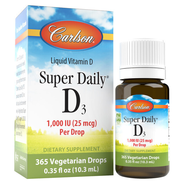 CARLSON Super Daily D3 1000 (25 mcg.) 0.35 Fl. Oz.