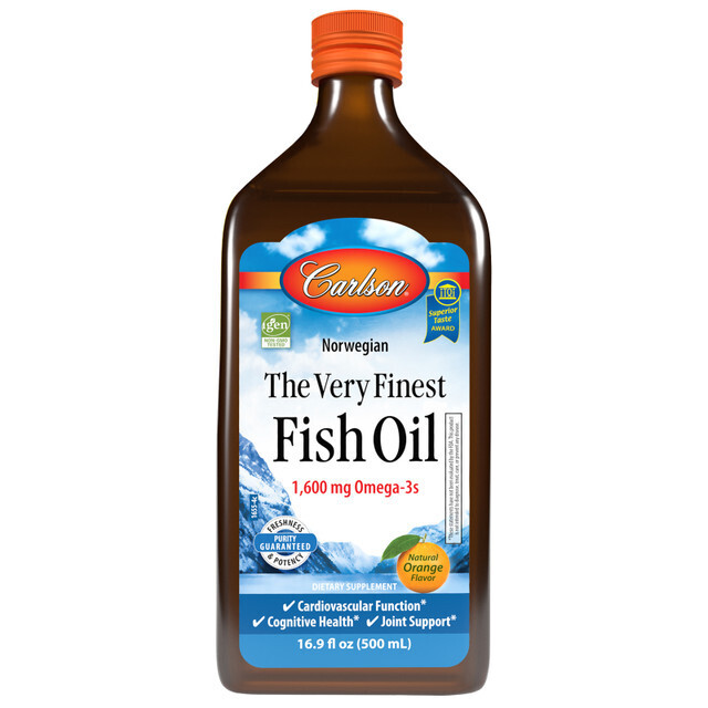 CARLSON Very Finest Fish Oil (Orange) 16.9 Fl. Oz.