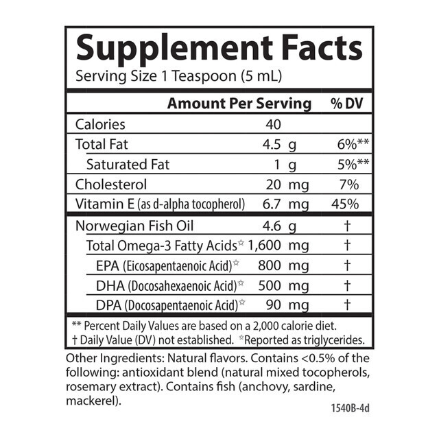 Carlson Fish Oil Mixed Berry 6.7oz / 200ml