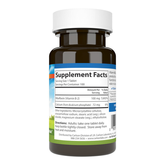 Carlson B-2 100mg 100 Veg. Tabs.