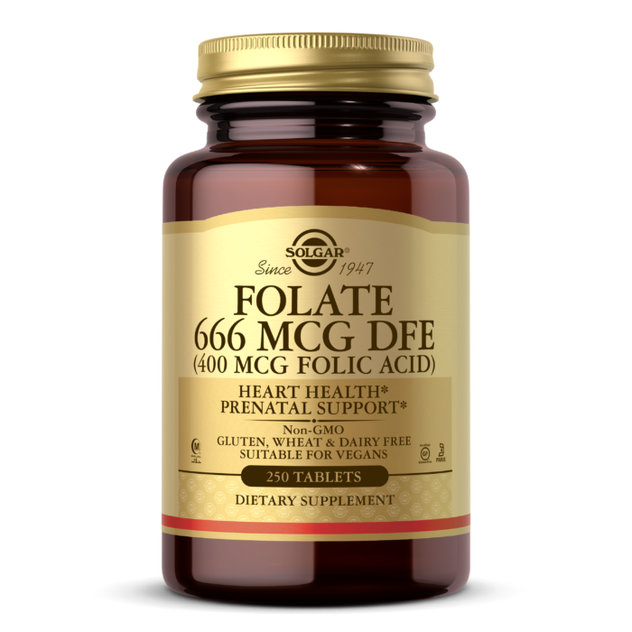 SOLGAR Folate 666 mcg. DFE 50 Tabs.