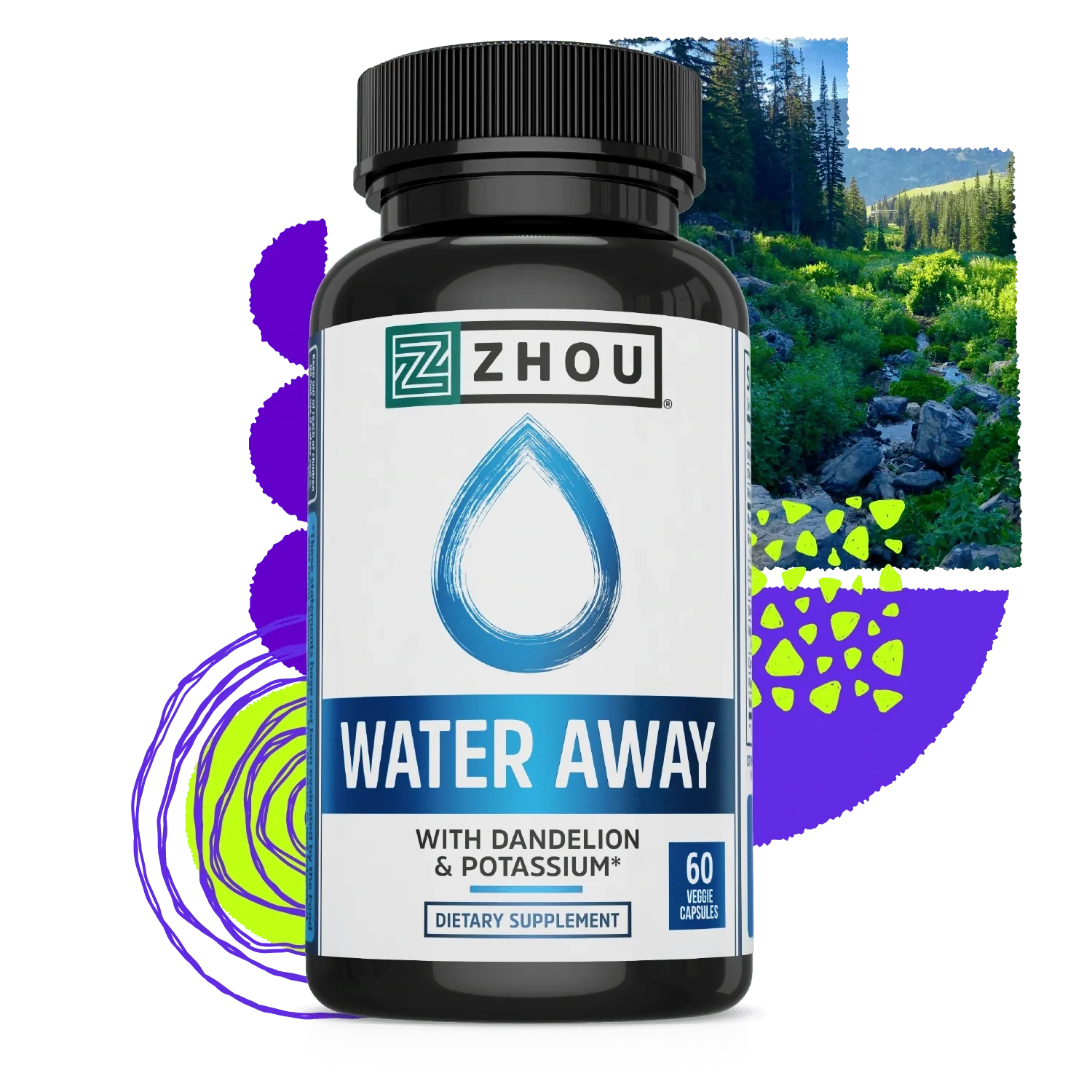 Zhou Water Away 60 veg caps