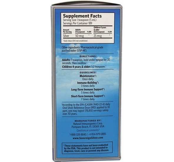 SOVEREIGN SILVER 10ppm 32 Fl. Oz.