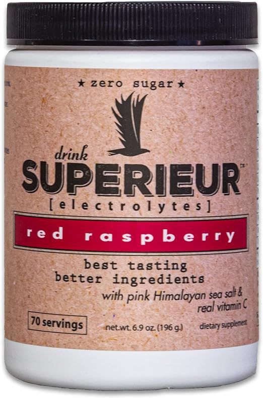 SUPERIEUR Electrolytes Red Raspberry Pwdr. 6.9 oz.
