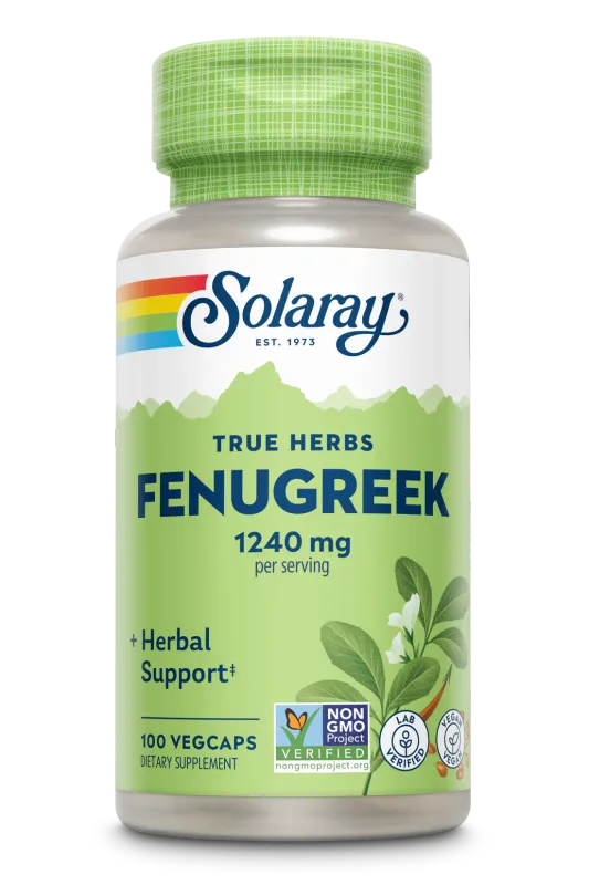 SOLARAY Fenugreek Seed 620 mg. 100 Veg. Caps.