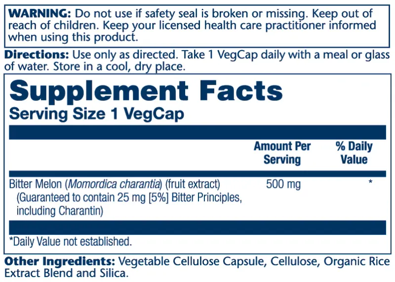 Solaray Bitter Melon 30 VegCaps