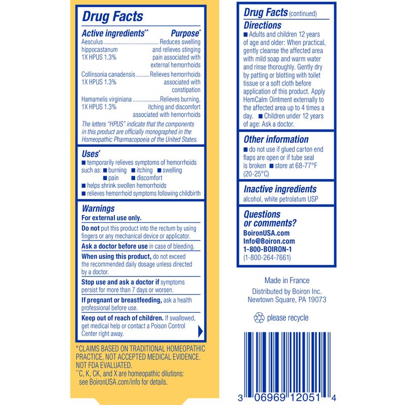 BOIRON HemCalm Ointment 1 oz.