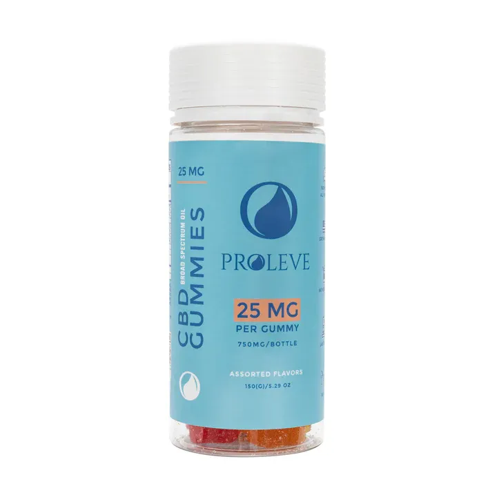 Proleve CBD Infused Gummies 25mg Broad Spectrum 30 Count